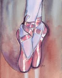 Pink Pointe Shoes 11x14 Watercolor