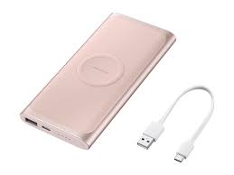 Wireless Charger Portable Battery Silver