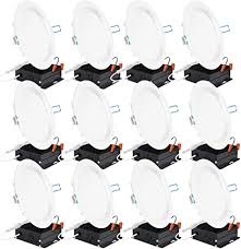 Sunco Lighting 12 Pack 6 Inch Slim Led Downlight Baffle Trim Junction Box 14w 100w 850 Lm Dimmable 3000k Warm White Recessed Jbox Fixture Ic Rated Retrofit Installation Etl Energy Star Amazon Com