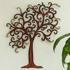 Unique Leaf And Tree Steel Wall Art