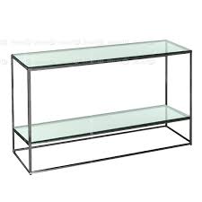 cestaro luxury glass console table and