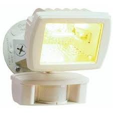 Cooper Lighting Ms80w 110 Degree 150w Halogen Motion Security Floodlight White By Cooper 27 85 From The Manu Motion Sensor Lights Flood Lights Light Sensor