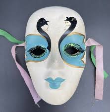 Swan Mardi Gras Masquerade Porcelain