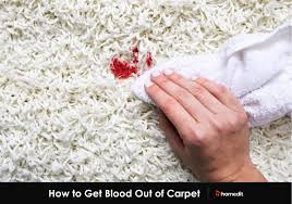 the best way to get blood out of carpet