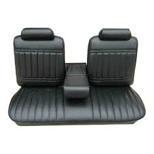 Black Front Split Bench Seat Cover For