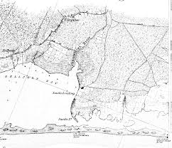 Portion Of 1851 Nautical Chart Of Western Part Southern