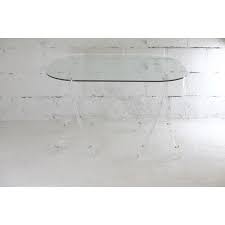Vintage Plexiglass Desk With Rounded