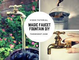 Outdoor garden invisible faucet flowing spout art watering floating fountain. Diy Magic Faucet Fountain Diy Fountain Magic Fountain Fountain