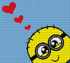 Despicable Me Minion Love Chart Graph And Row By Row Written Crochet Instructions 04