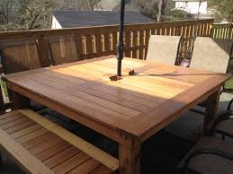 Square Cedar Outdoor Dining Table
