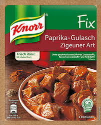 Its origin traces back to the 9th century to stews eaten by hungarian shepherds. Knorr Fix Paprika Gulasch Zigeuner Art 78g