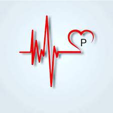 P Letter With Heartbeat Line P Name