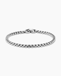 box chain bracelet in sterling silver