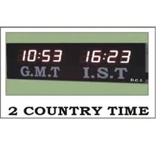 red 2 country time digital clock rs