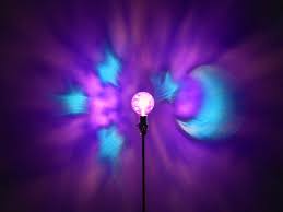 The Original Hand Painted Purple Moon Stars Mood Light Bulb 4 Color Therapy Night Lights Parties Mood Lighting Mood Light Painted Light Bulbs Purple Paint
