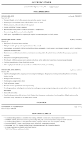 home care aide resume sle mintresume