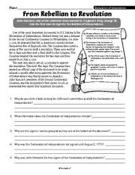 Constitution of the united states. Worksheet Declaration Of Independence Ri 4 1 Social Studies Worksheets 4th Grade Social Studies Social Studies Middle School