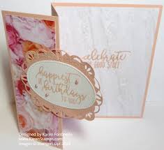 Easy Fancy Petal Promenade Z Fold Birthday Card Stamping With Karen