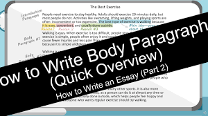 how to write an essay body paragraphs