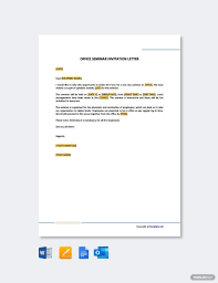 free office seminar invitation letter
