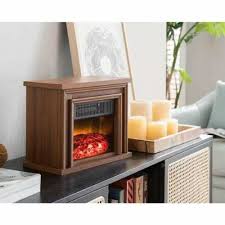 13 5 In Desktop Electric Fireplace Oak