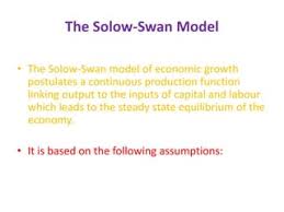 The solow swan model | PPT
