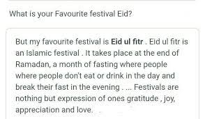 essay on my favorite festival eid ul