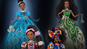 black beauty with diverse princess dolls