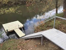 boat dock steel stair construction