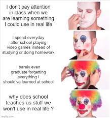 r memes putting on clown makeup