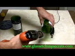 Cut Glass Bottle By Sanding Edges