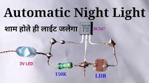 How To Make Simplest Automatic Night Light Or Ldr Project Auto On Off In Day Night Light Circuit Youtube