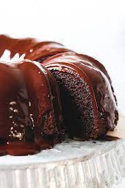 Bundt Cake Chocolate Ganache gambar png