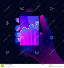 Market Trend Analysis On Smartphone Stock Vector