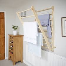 Wall Mounted Pine Laundry Ladder Drying