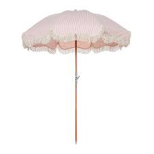 Pink Stripes Beach Umbrella