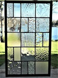 Textured Clear Stained Glass Panel