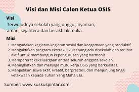 Itulah beberapa contoh dari visi dan misi dari ketua osis baik jenjang smp, sma, smk, dan ma. Contoh Visi Misi Organisasi Terbaik Lengkap 2021