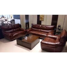 brown 5 seater leather sofa set