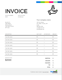 Services Rendered Invoice Template Free Download Send In