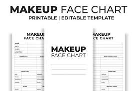 makeup face chart kdp interior royalty