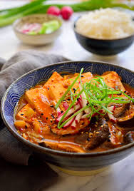 vegan kimchi stew cilantro and citronella