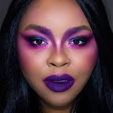 dramatic purple makeup look paper