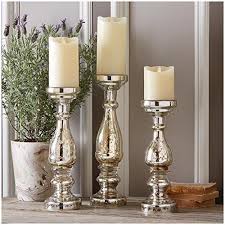 Mercury Glass Candlesticks