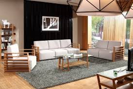 stylish cushions included bamboo sofa