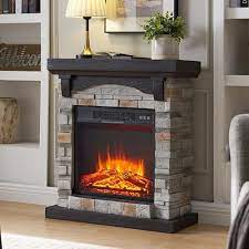 Faux Stone Fireplace Mantel Tall Fire