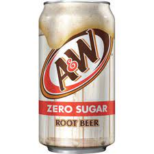 a w root beer zero sugar soda 12oz cans