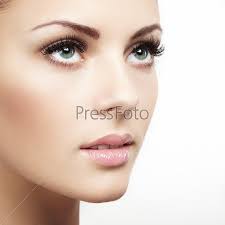 beautiful woman face perfect makeup
