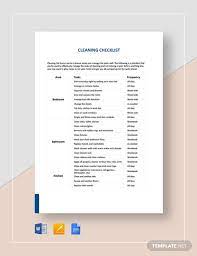 cleaning inspection checklist templates