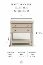 how to choose the right nightstand size